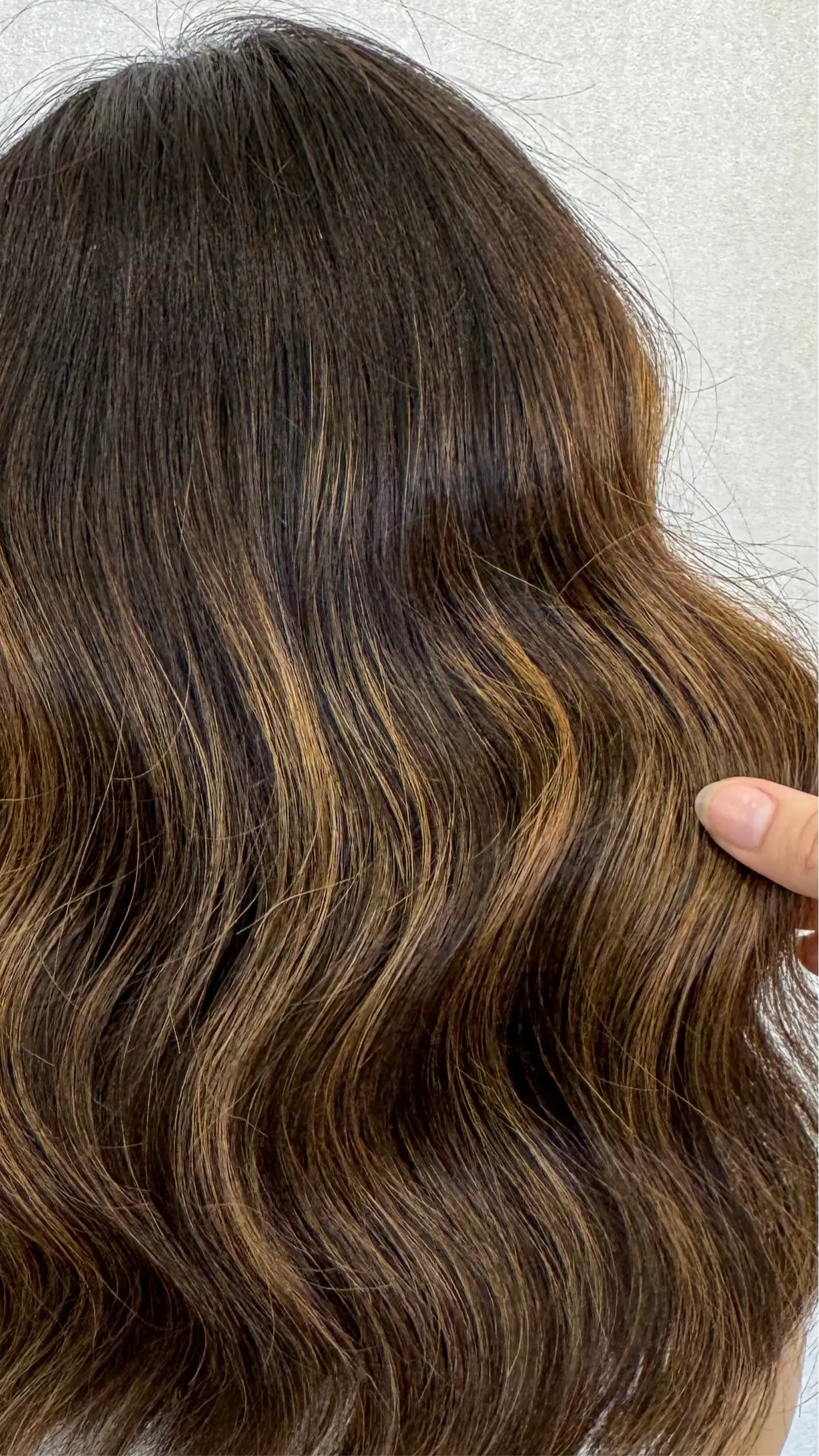 Medical Human Hair Lace Front Wig. Black with Warm Highlights - 14 inch- Colour Name: Kiki