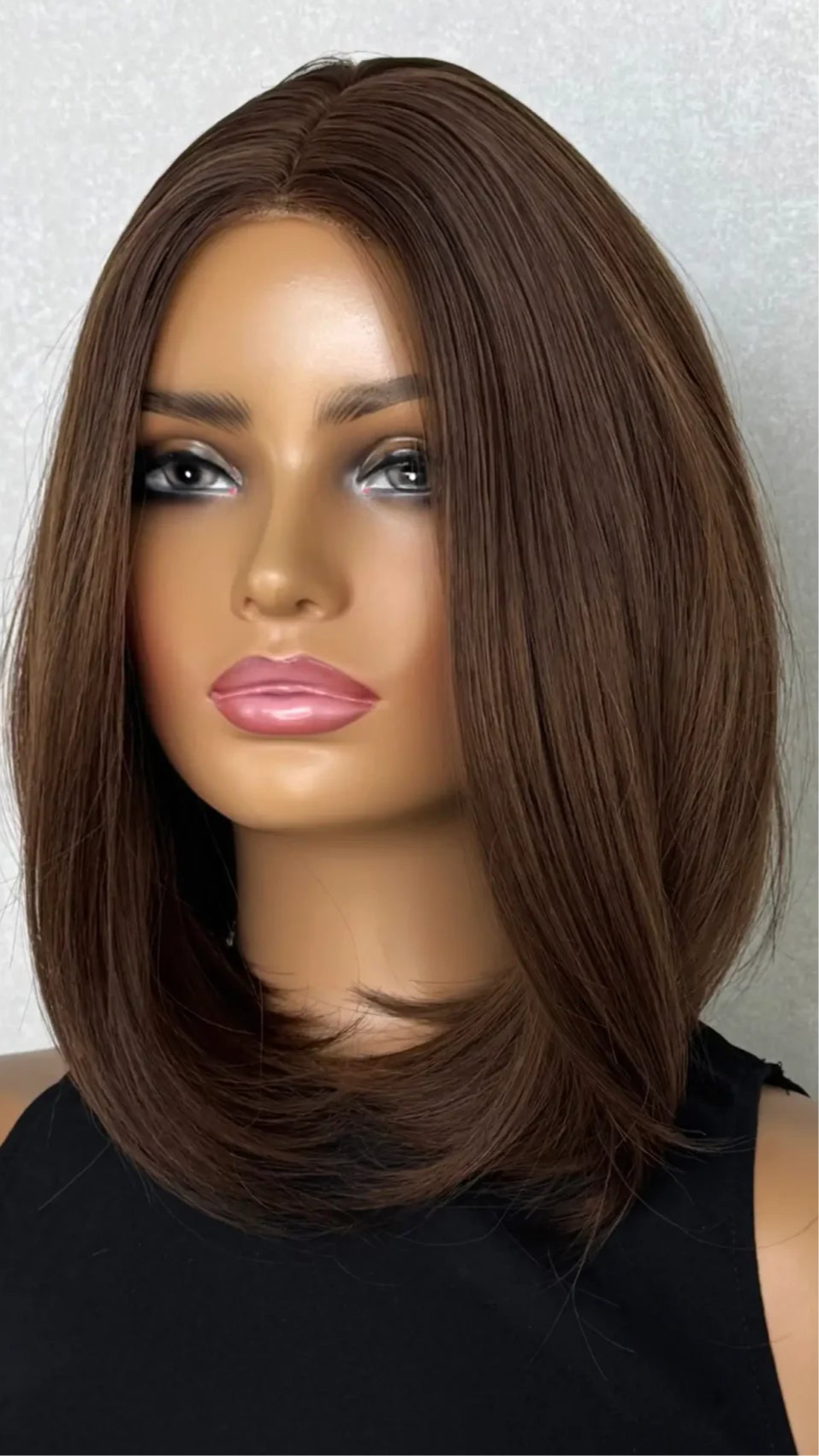 Dark Chestnut Brunette T-Part Lacefront Wig- Hannah