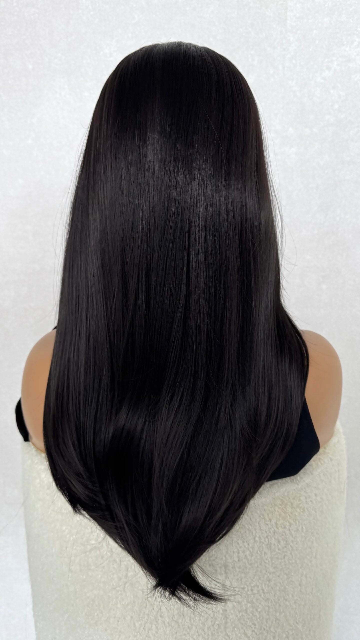 Lace Front Layered Black Synthetic Wig – Dusk