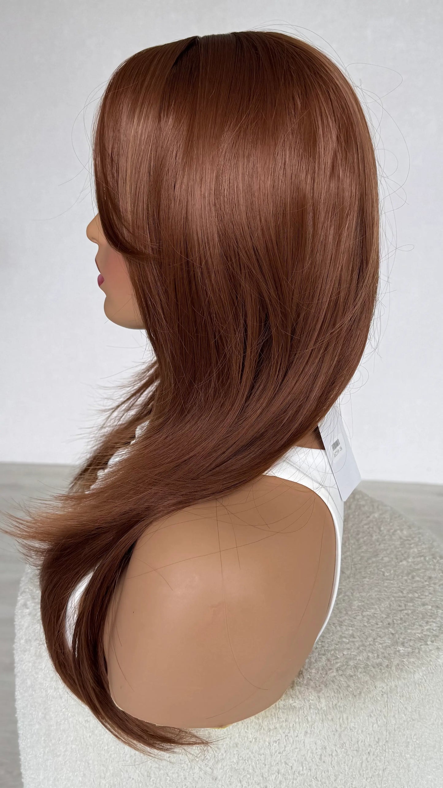 Natural Ginger with Curtain Bangs Luxe Synthetic Wig - Dallas