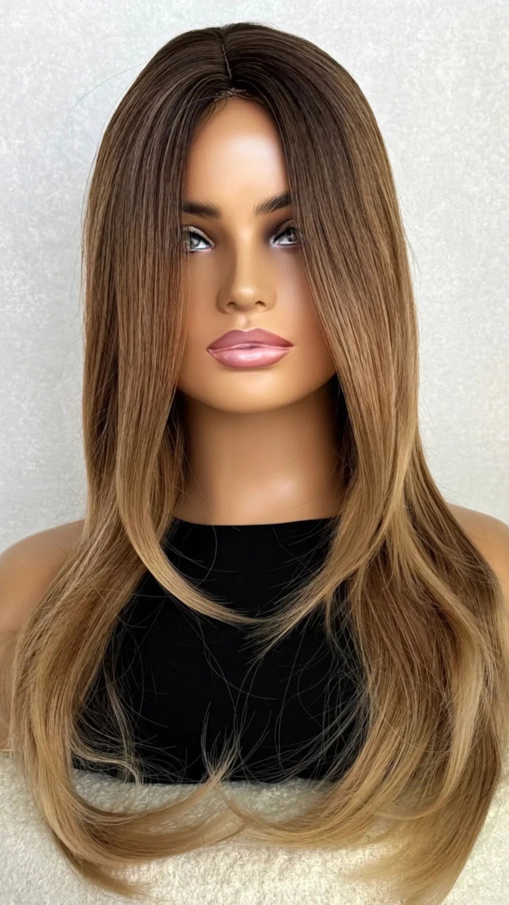 Balayage Brunette Layered Synthetic Wig – Gold Coast