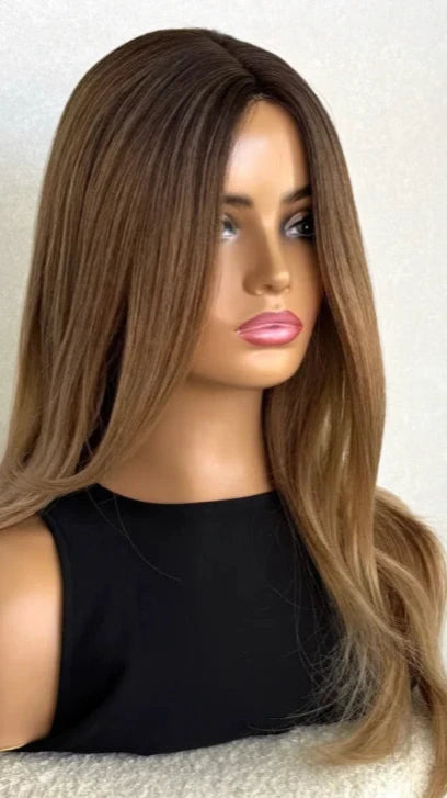 Balayage Brunette Layered Synthetic Wig – Gold Coast