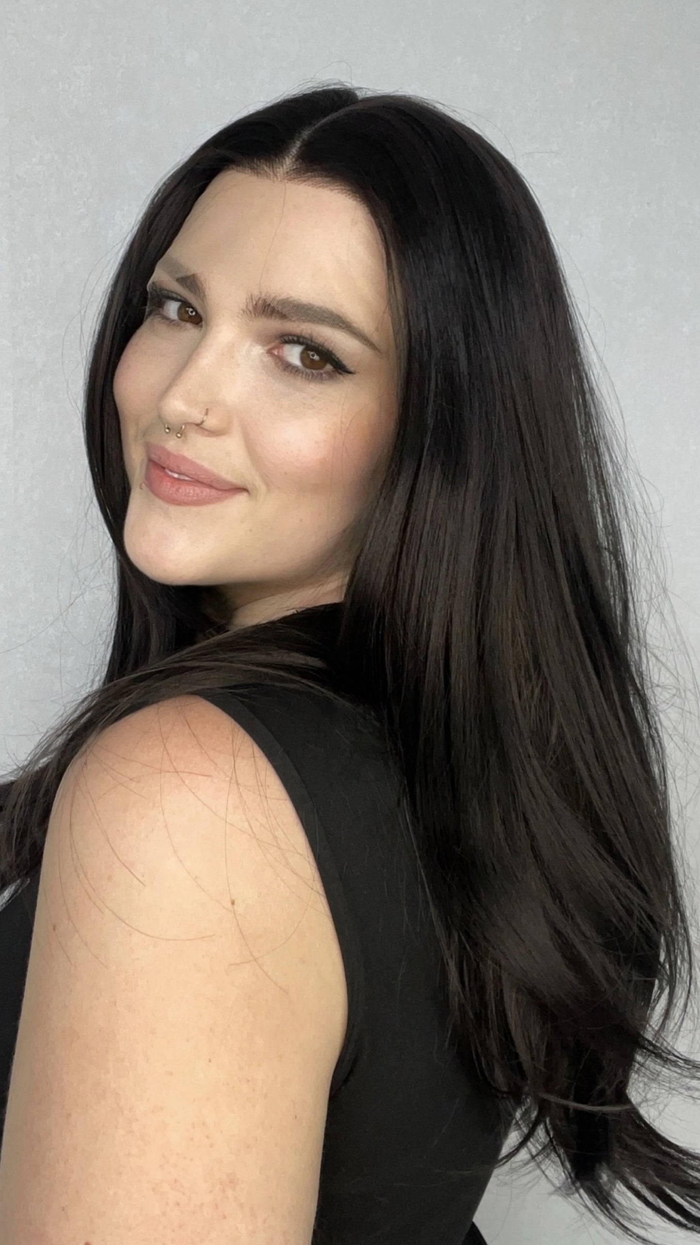 Lace Front Layered Black Synthetic Wig – Dusk