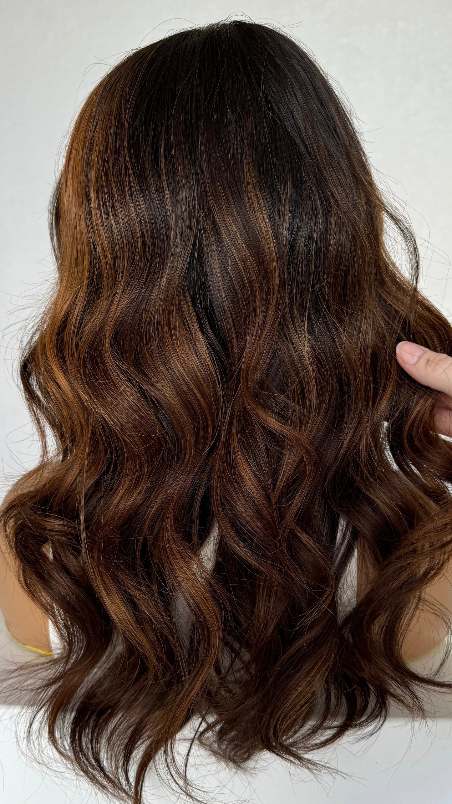 Rich Auburn Ombre – 18" Human Hair Lace Front Wig- Colour: Salish