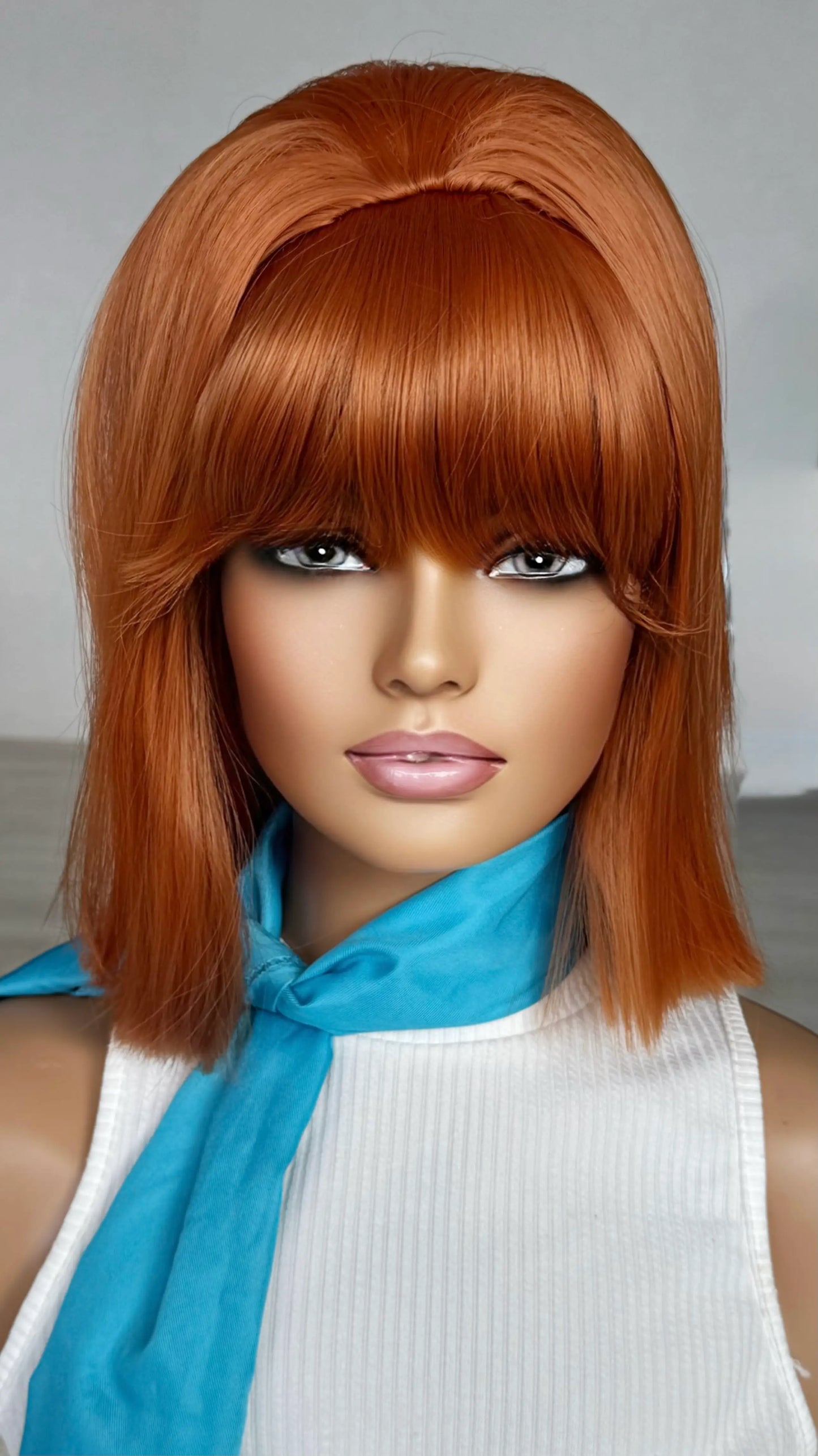 Air Hostess Orange Cosplay Wig