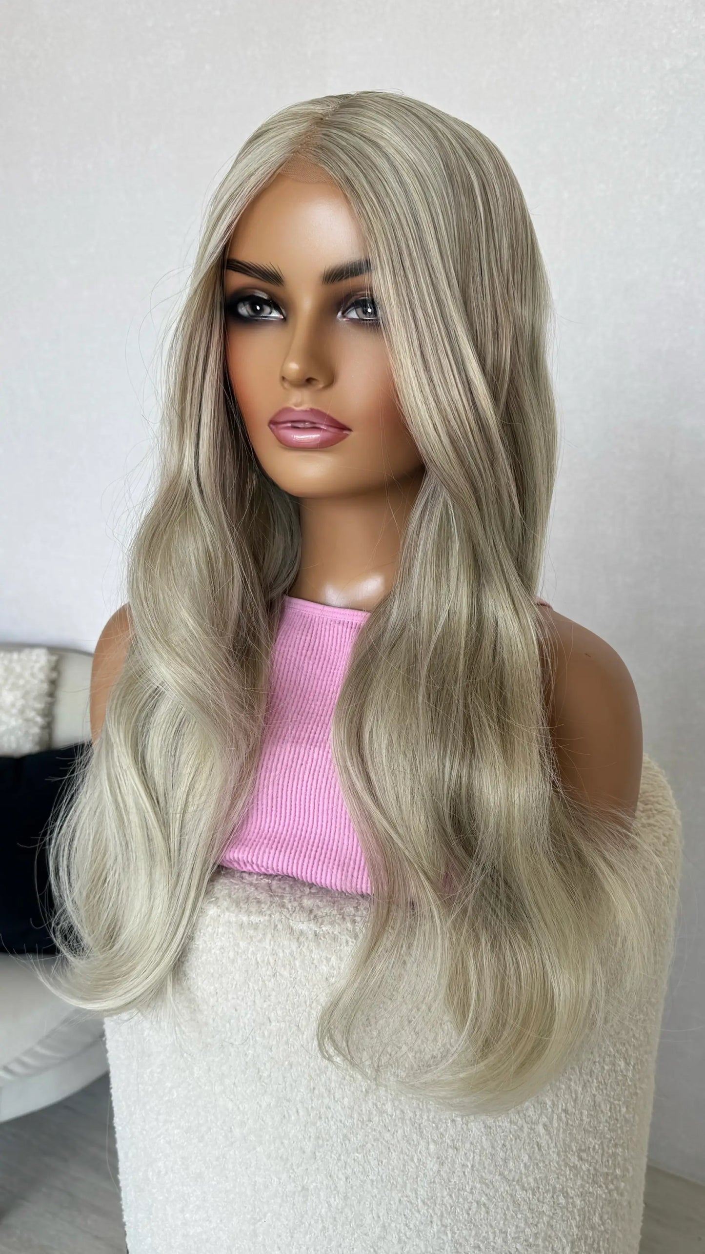 Lace Front Platinum Ash Blonde Synthetic – Luna