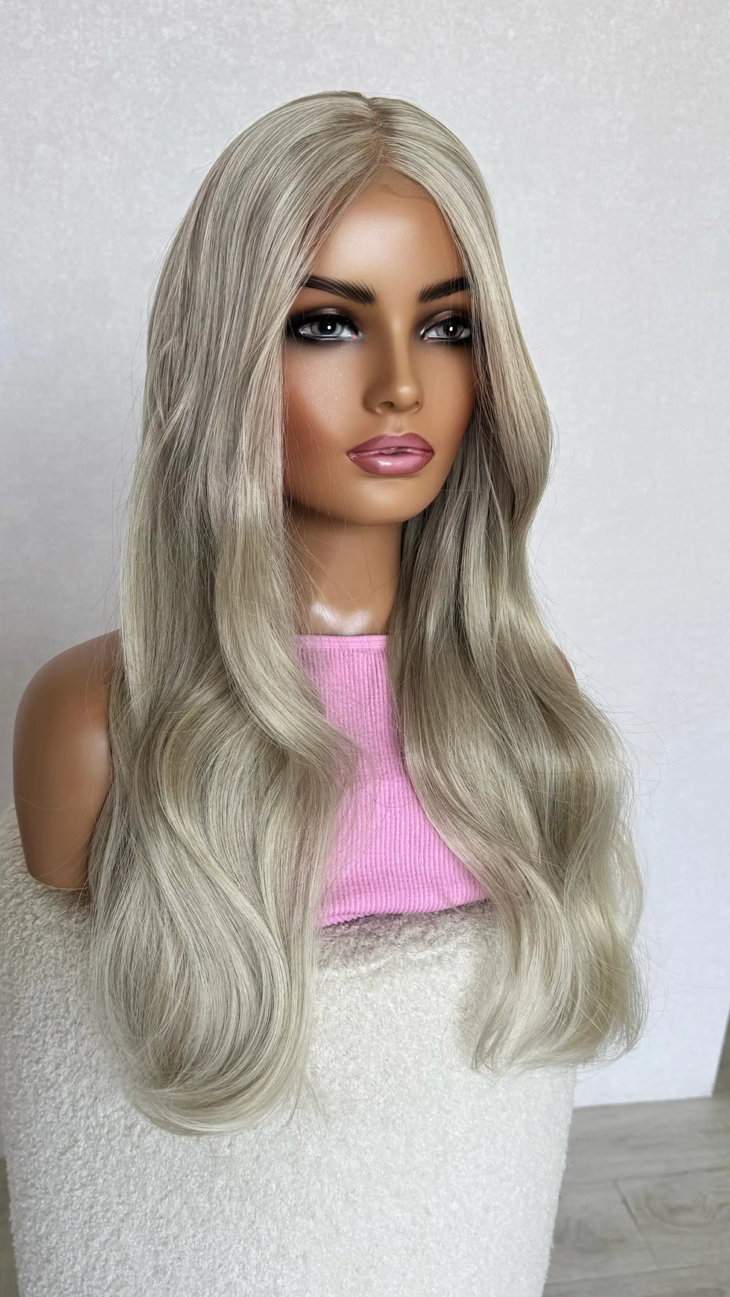 Lace Front Platinum Ash Blonde Synthetic – Luna