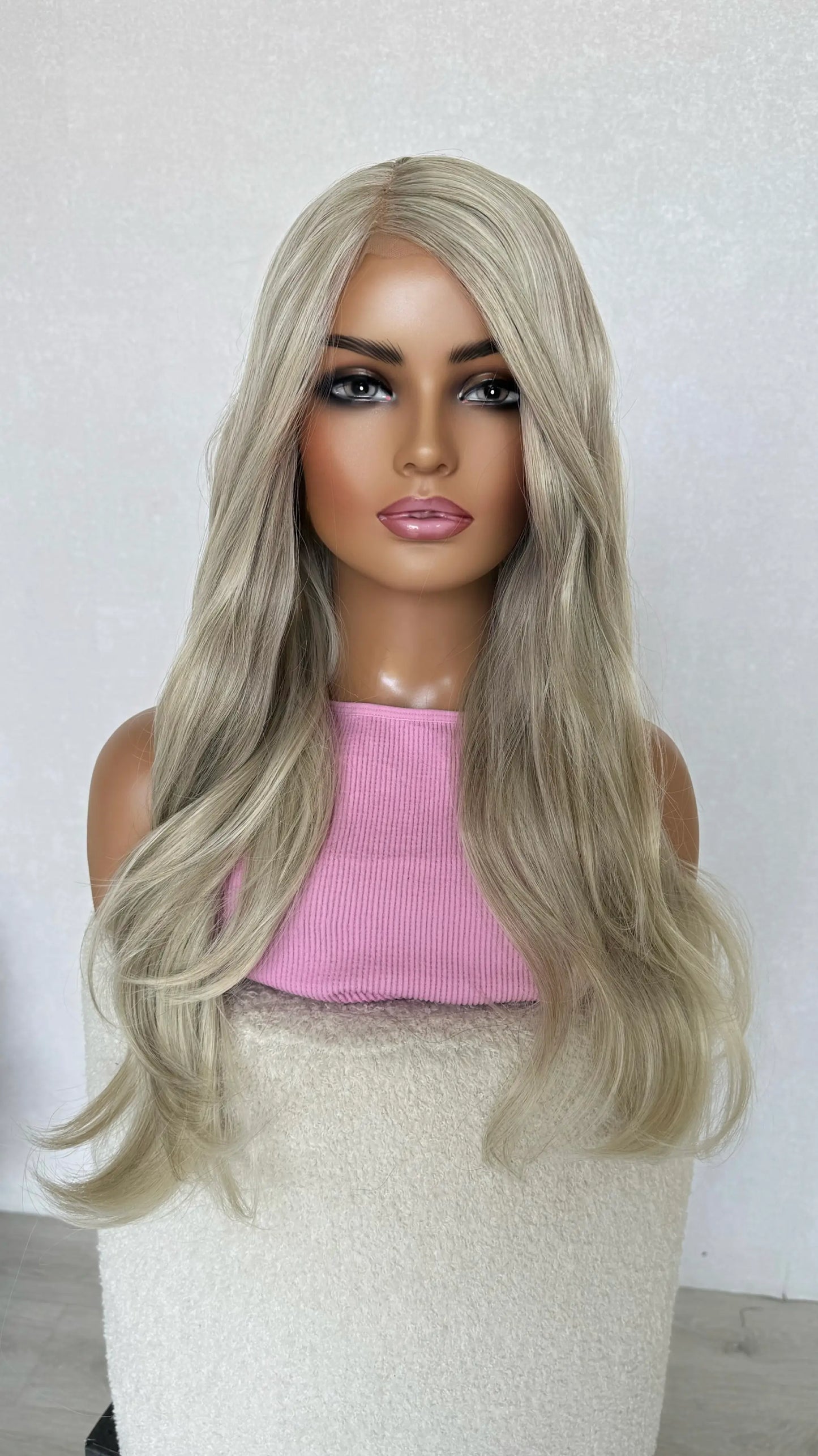 Lace Front Platinum Ash Blonde Synthetic – Luna