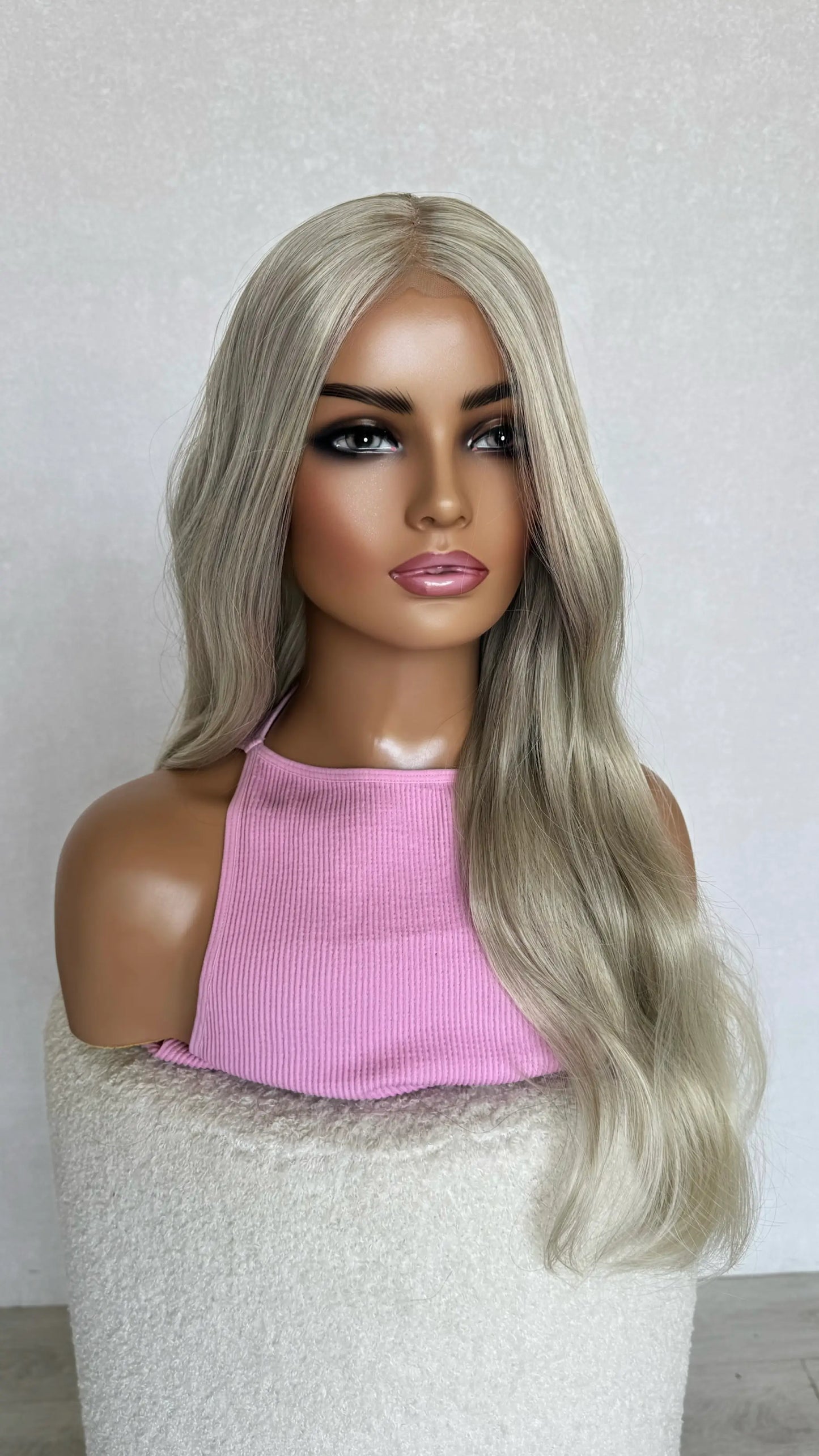 Lace Front Platinum Ash Blonde Synthetic – Luna