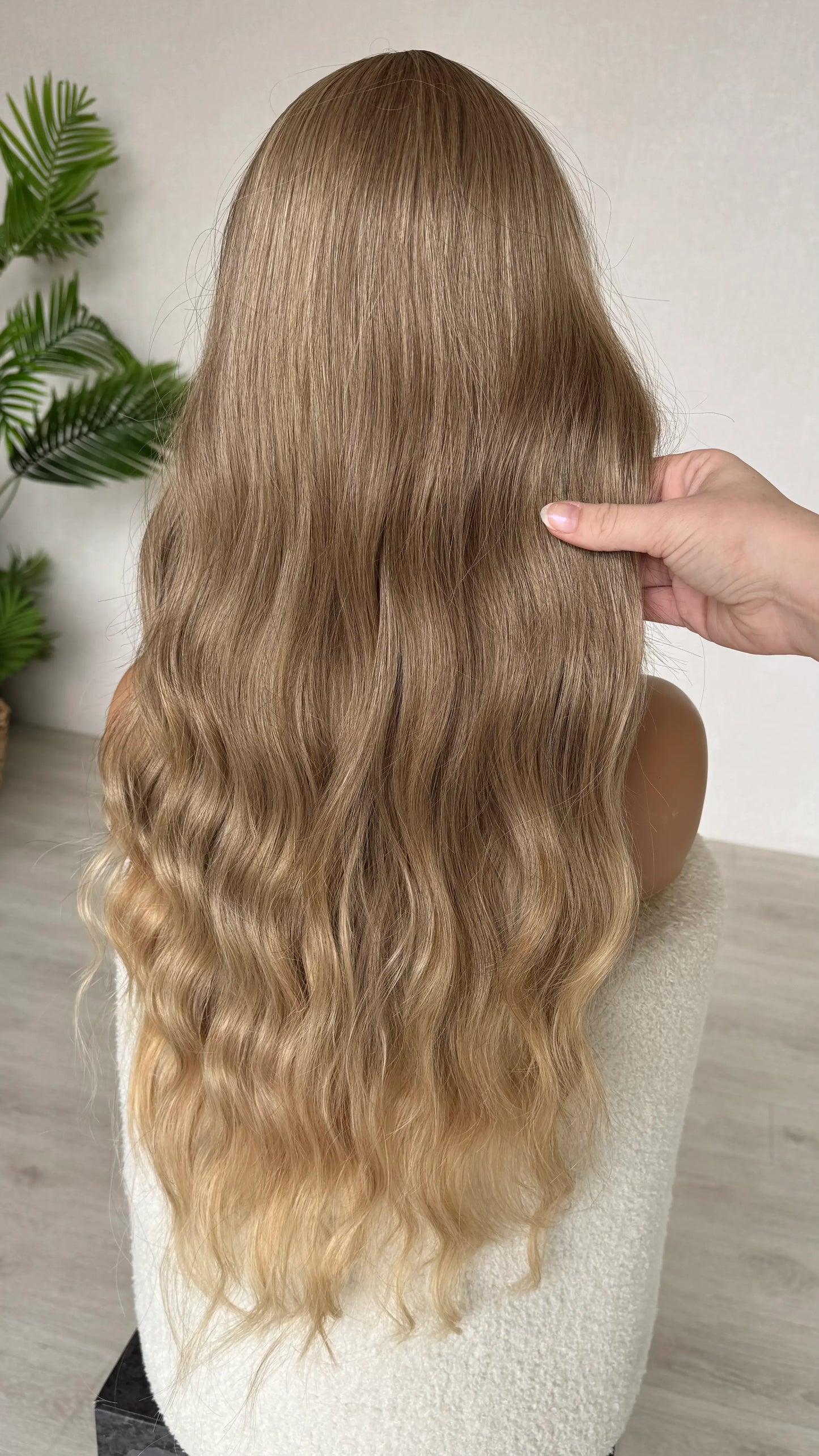 Soft Honey Blonde Synthetic Wig with Fringe - Tilly