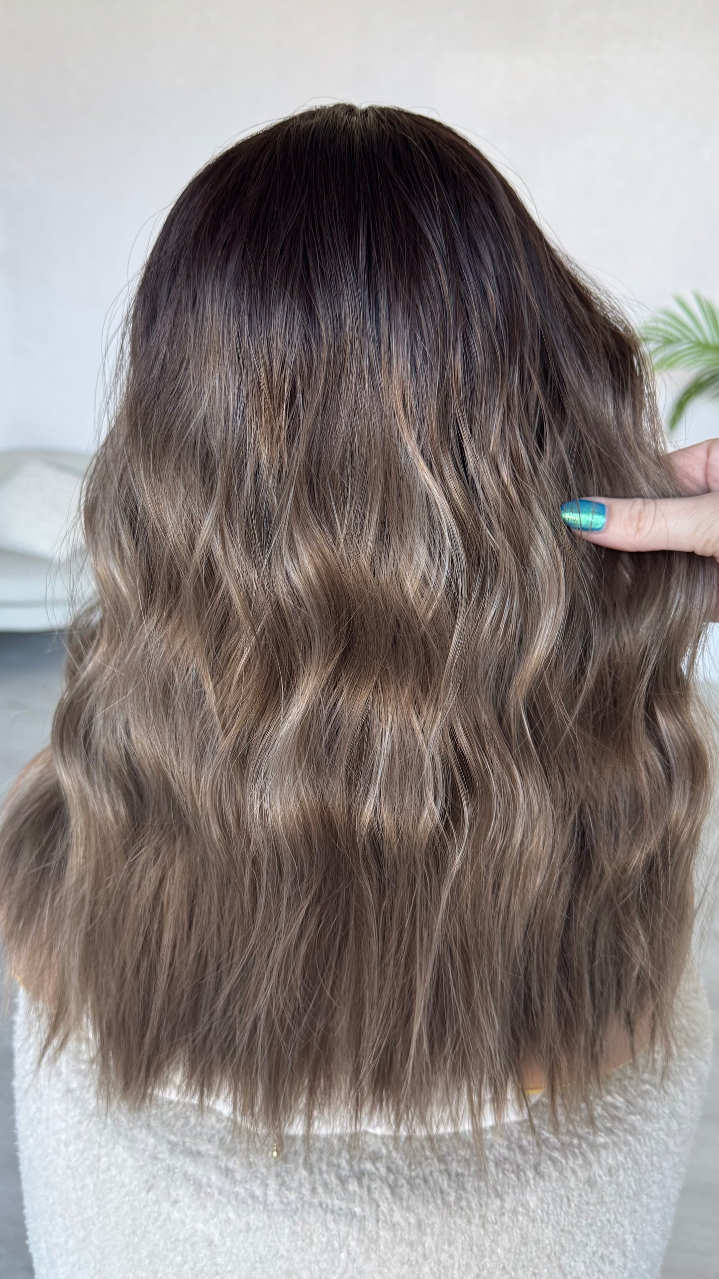 wavy hair ash brown wig australia