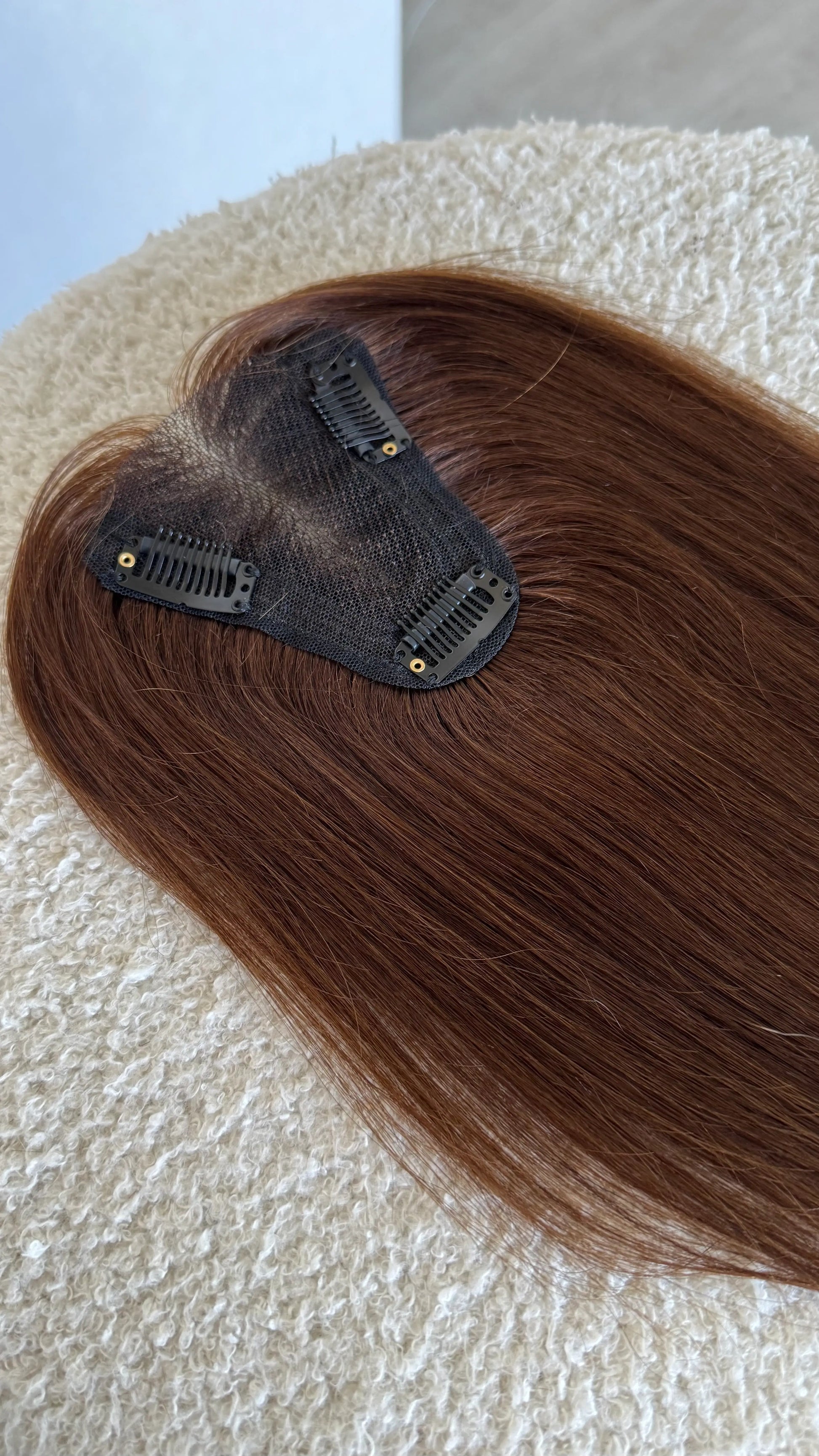 inside view 4x3 inch mono base human hair topper australia.