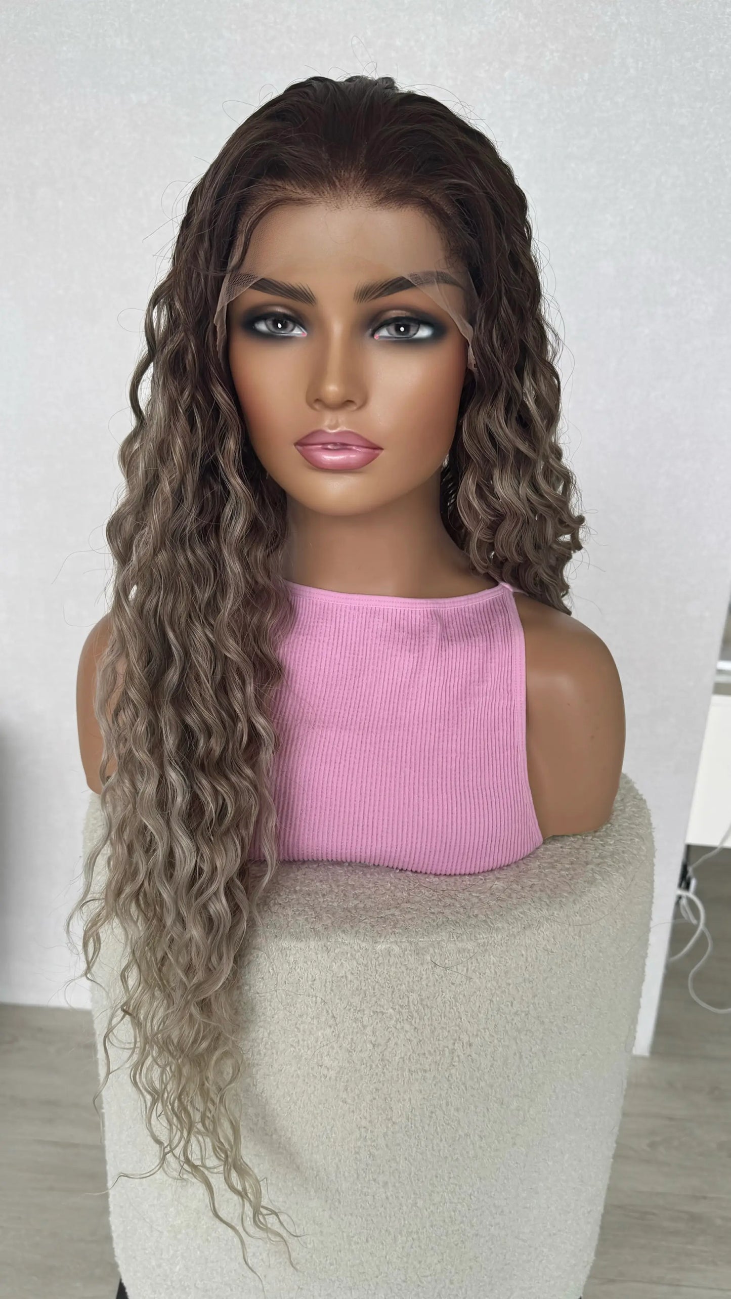 australia synthetic wigs, curly ash hair, heat safe wigs