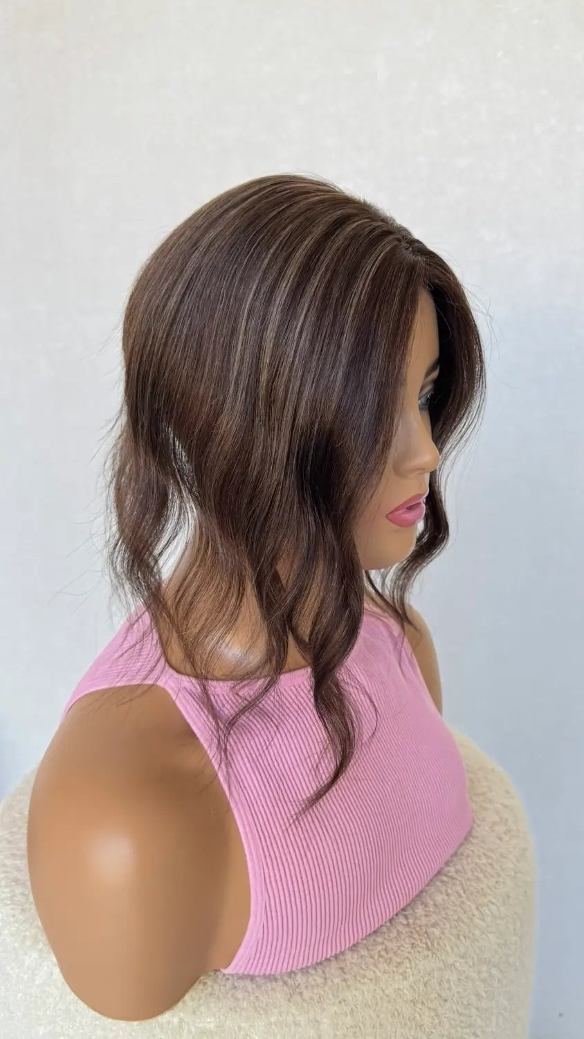 small topper side on view 14 inch small topper human hair australia