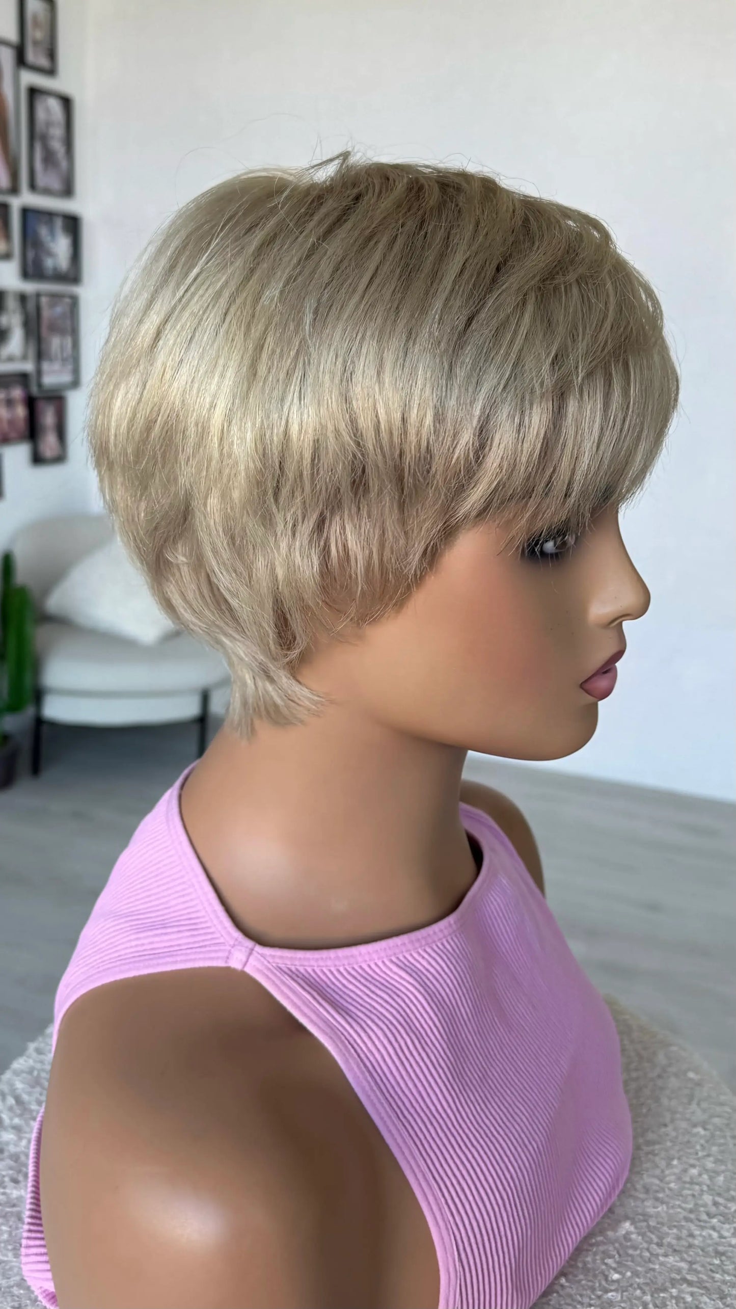 side view sale pixie white blonde hair
