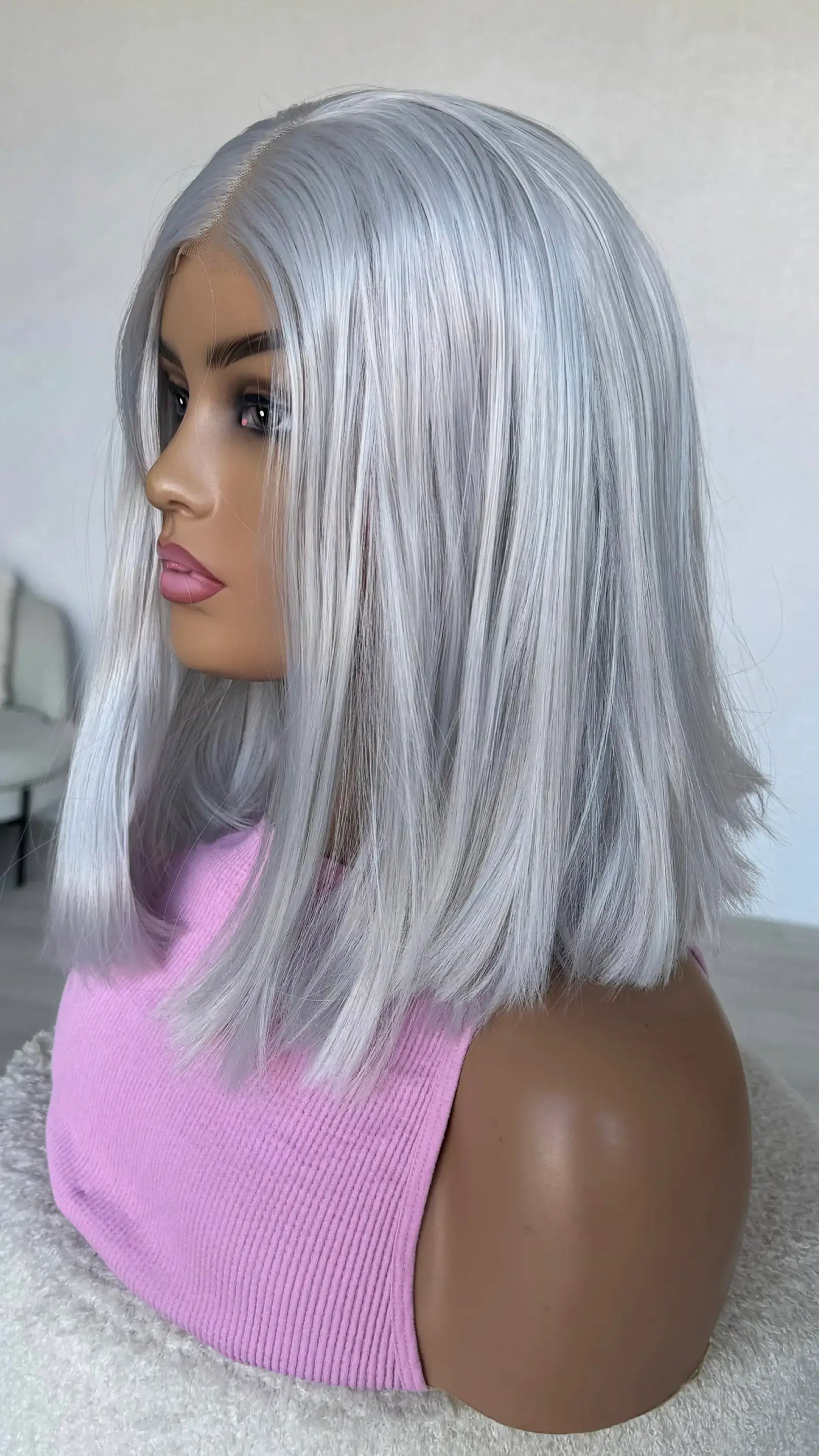 heat safe synthetic wig australia silver grey ash blonde hair