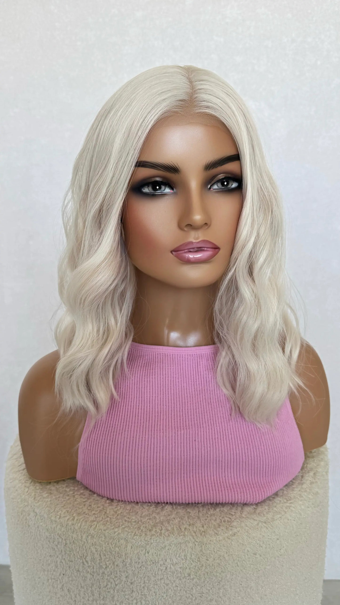 lacefront white blonde wig.