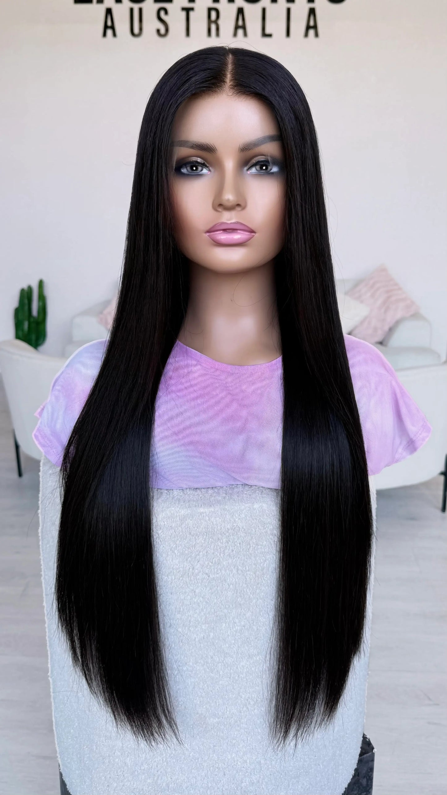 human hair glueless wig australia, long black hair wig with brazilian remy hair, 28 inch length.