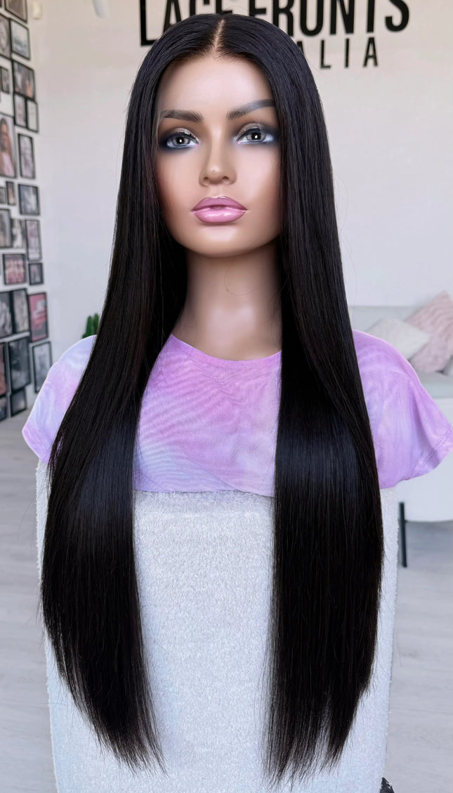 glueless wig australia, long black hair wig with 28 inch hair, ready to wear wigs, gold coast australia.