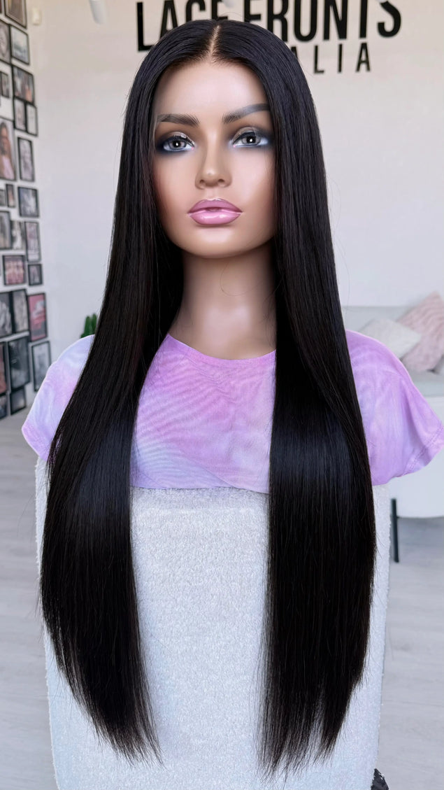 glueless wig australia, long black hair wig with 28 inch hair, ready to wear wigs, gold coast australia.