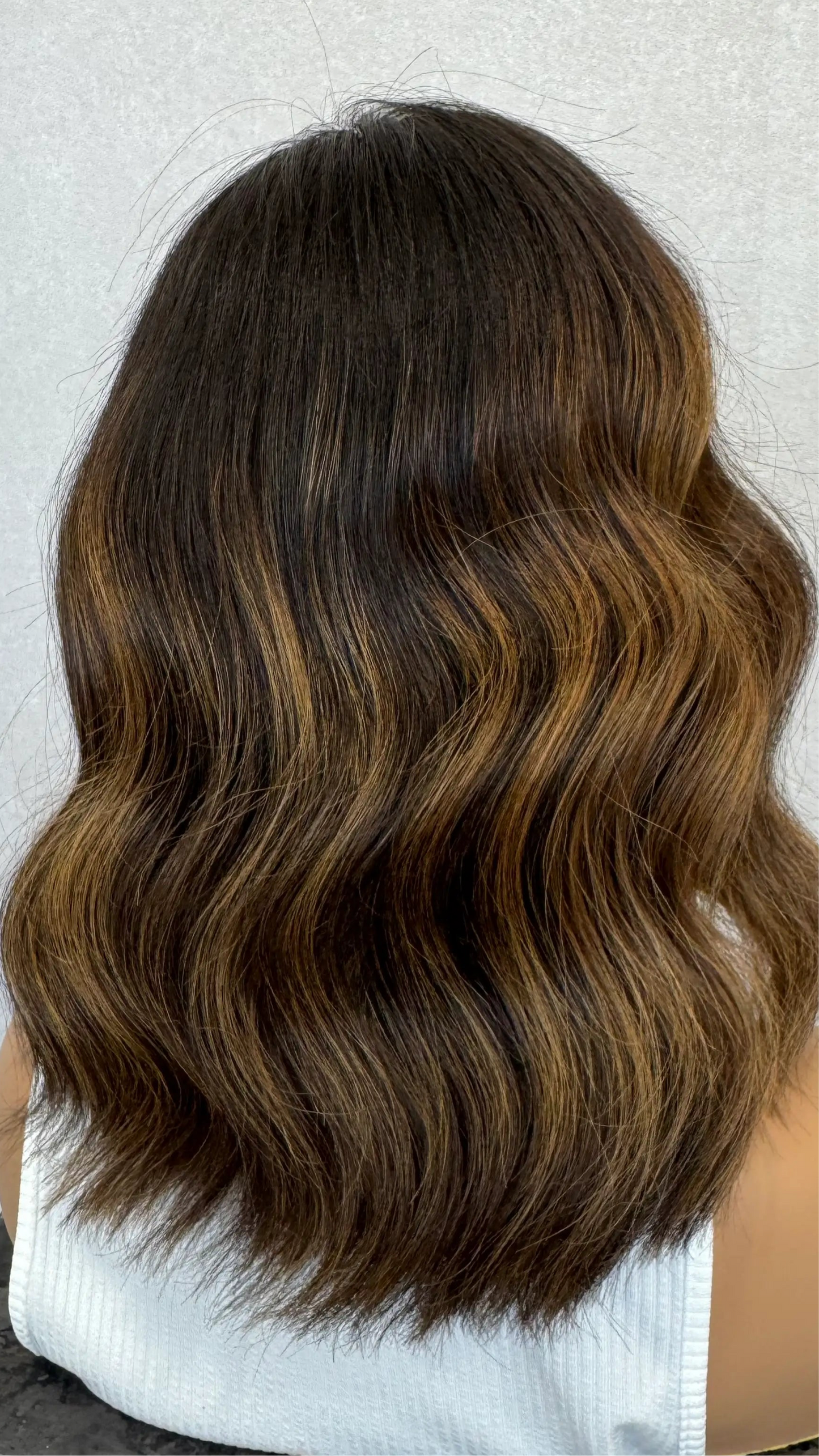 Medical Human Hair Lace Front Wig. Black with Warm Highlights - 14 inch- Colour Name: Kiki