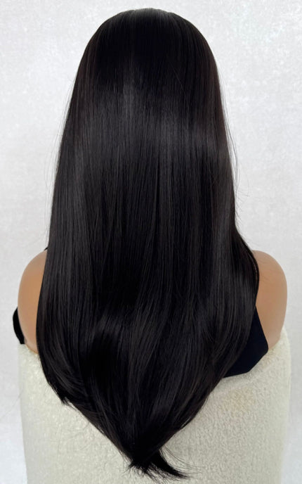 Lace Front Layered Black Synthetic Wig – Dusk