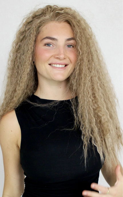 Lace Front Crimped Ash Blonde Synthetic Wig – Megan