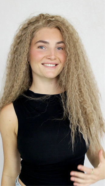 Lace Front Crimped Ash Blonde Synthetic Wig – Megan