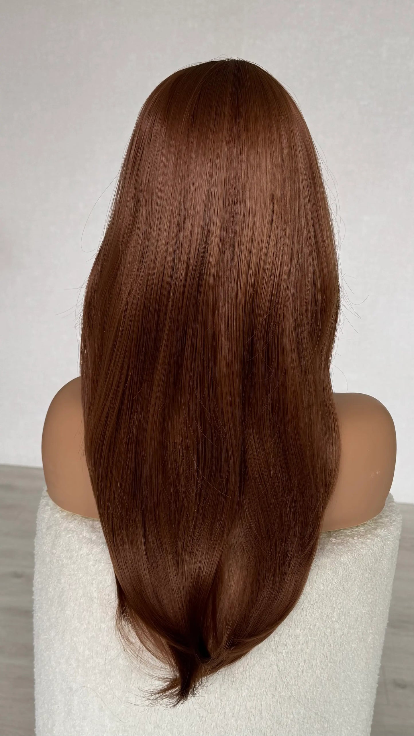 Natural Ginger with Curtain Bangs Luxe Synthetic Wig - Dallas