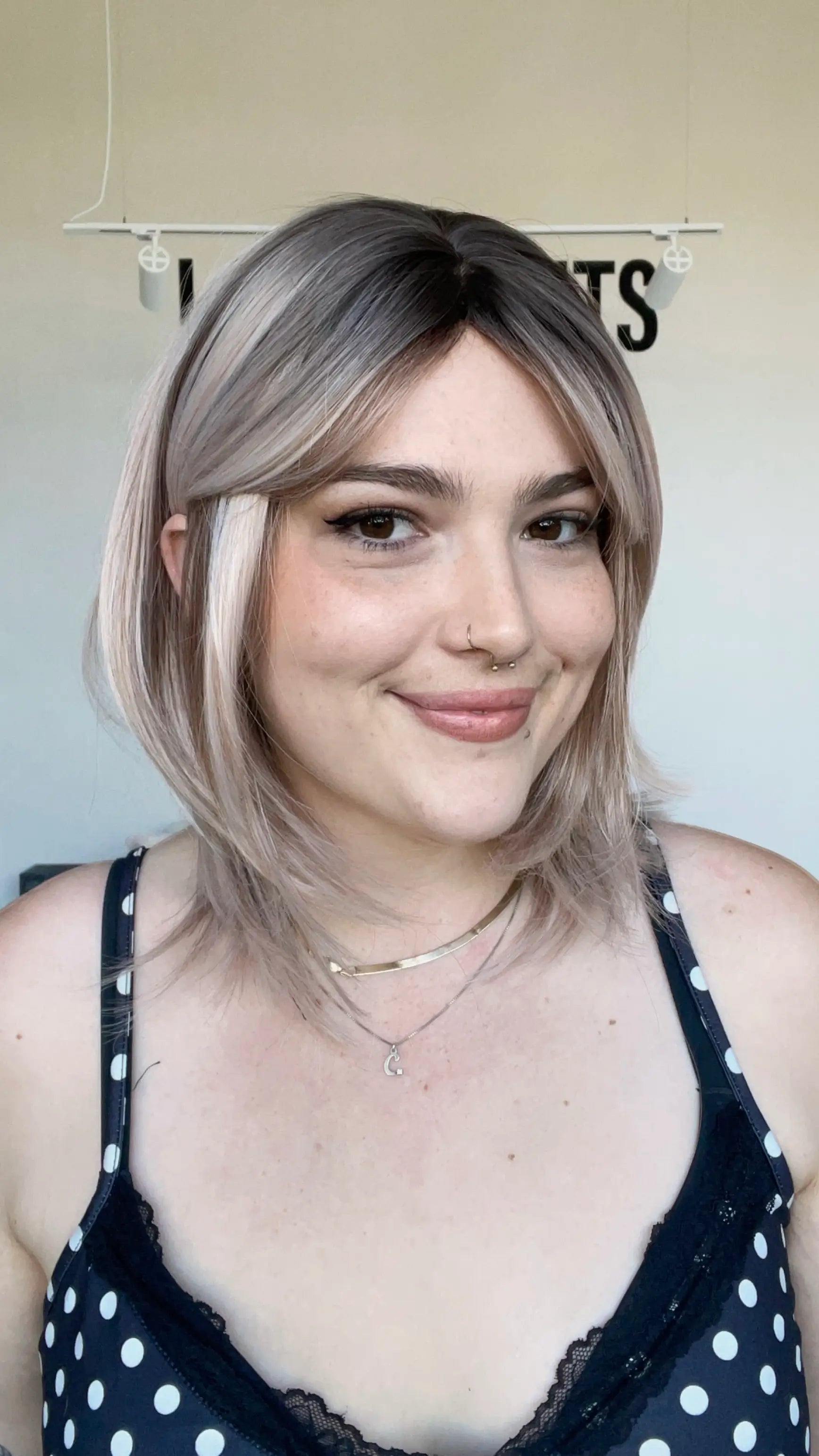 heat safe synthetic wig for women with hairloss in australia, blonde with dark root.
