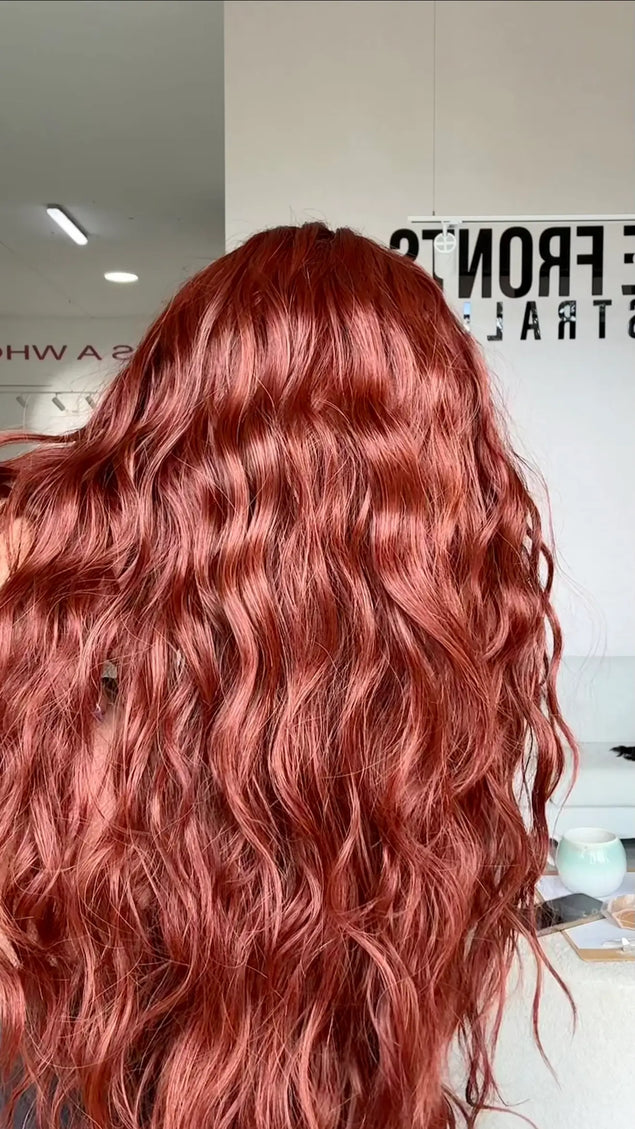 Long Wavy Red Glueless Synthetic - Game On