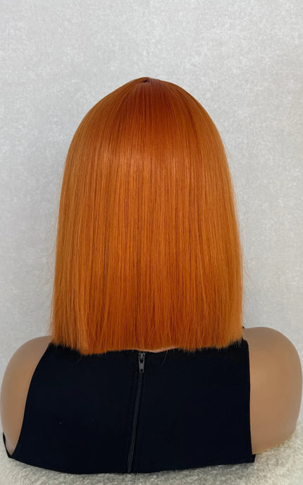 Bright Copper Bob With Fringe Synthetic - Geri