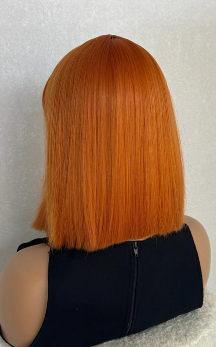 Bright Copper Bob With Fringe Synthetic - Geri
