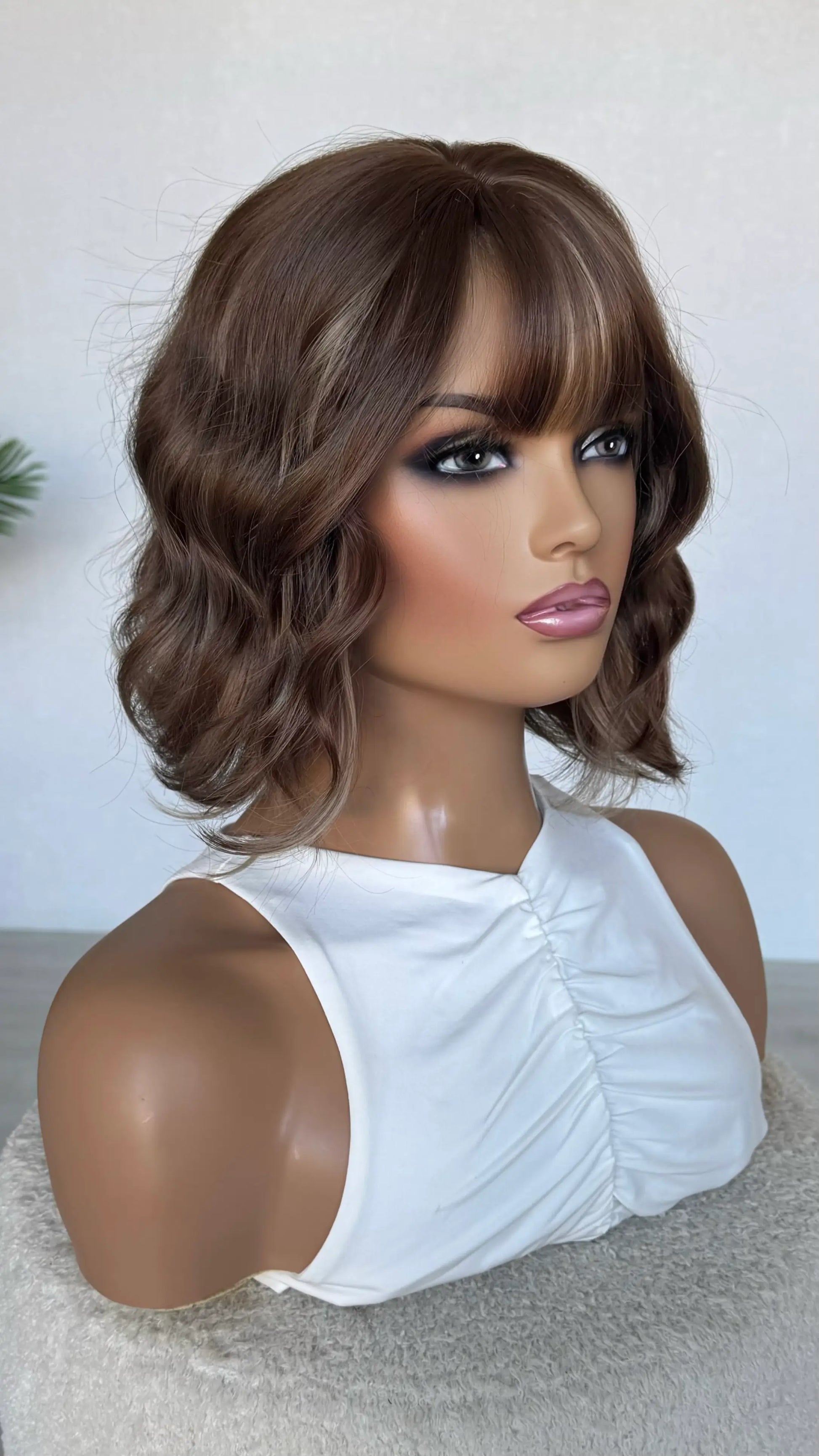 fringe synthetic wig 10-12 inch, curly hair, heat safe synthetic, australia.