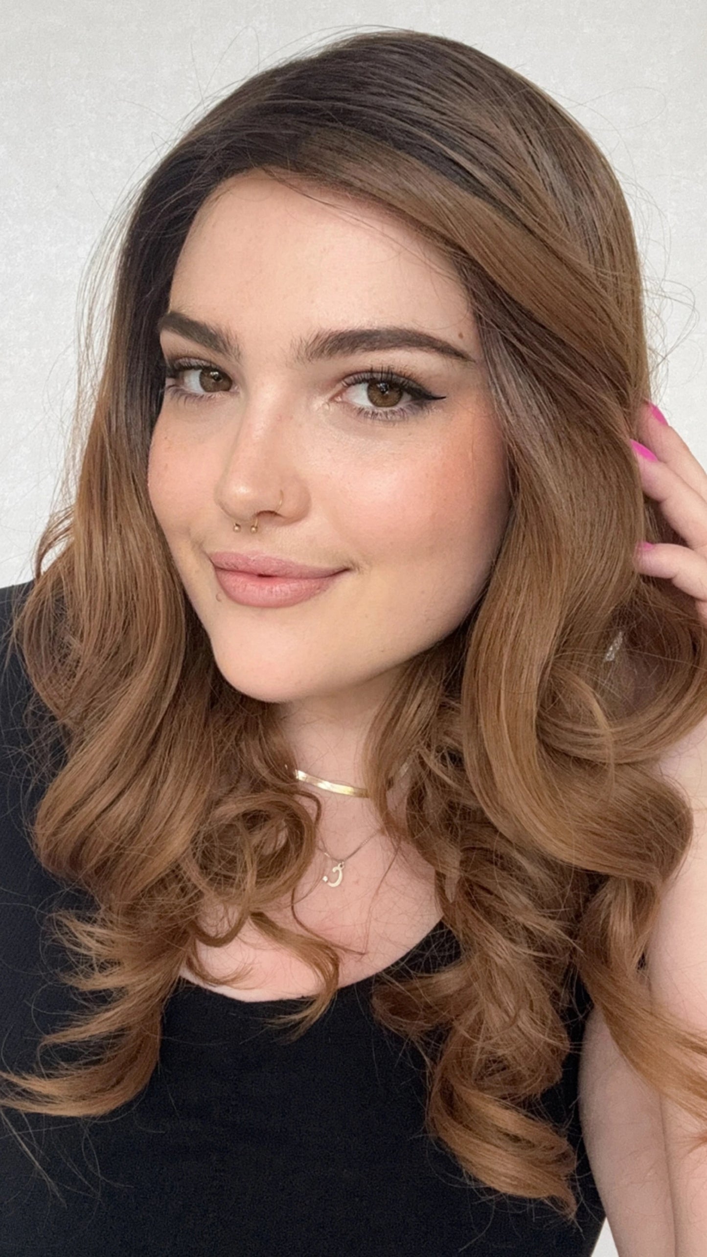 Rich Caramel Brunette Ombre Lace Front Synthetic - Cassidy