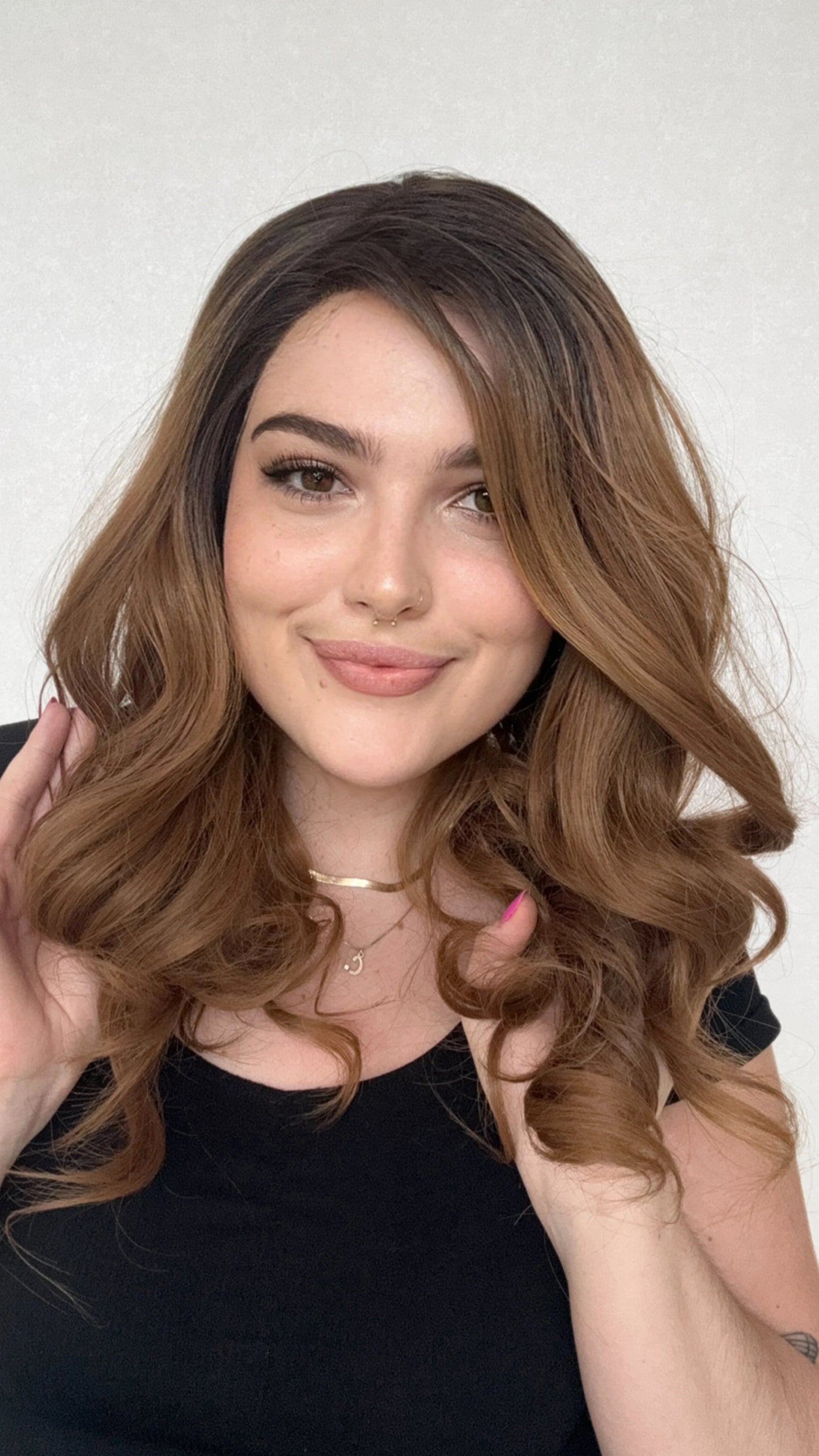 Rich Caramel Brunette Ombre Lace Front Synthetic - Cassidy