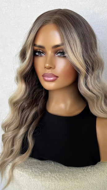 Lacefront Wavy Beach Blonde Synthetic Wig - Paige
