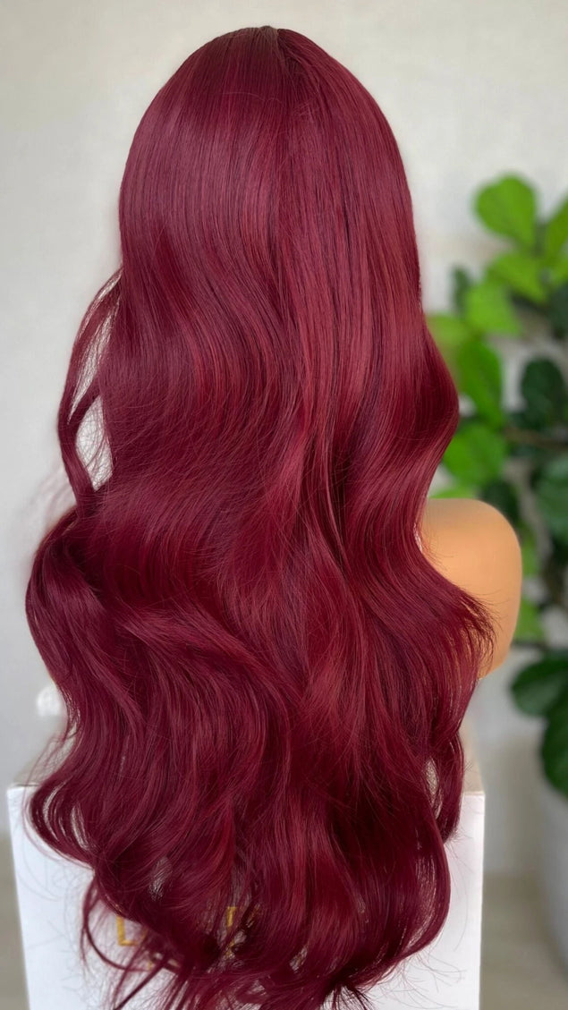 Burgundy Red Synthetic Wig - Demi