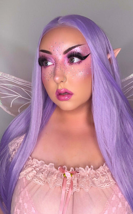 Cosplay Long Purple Lace Front Synthetic Wig – Rumi