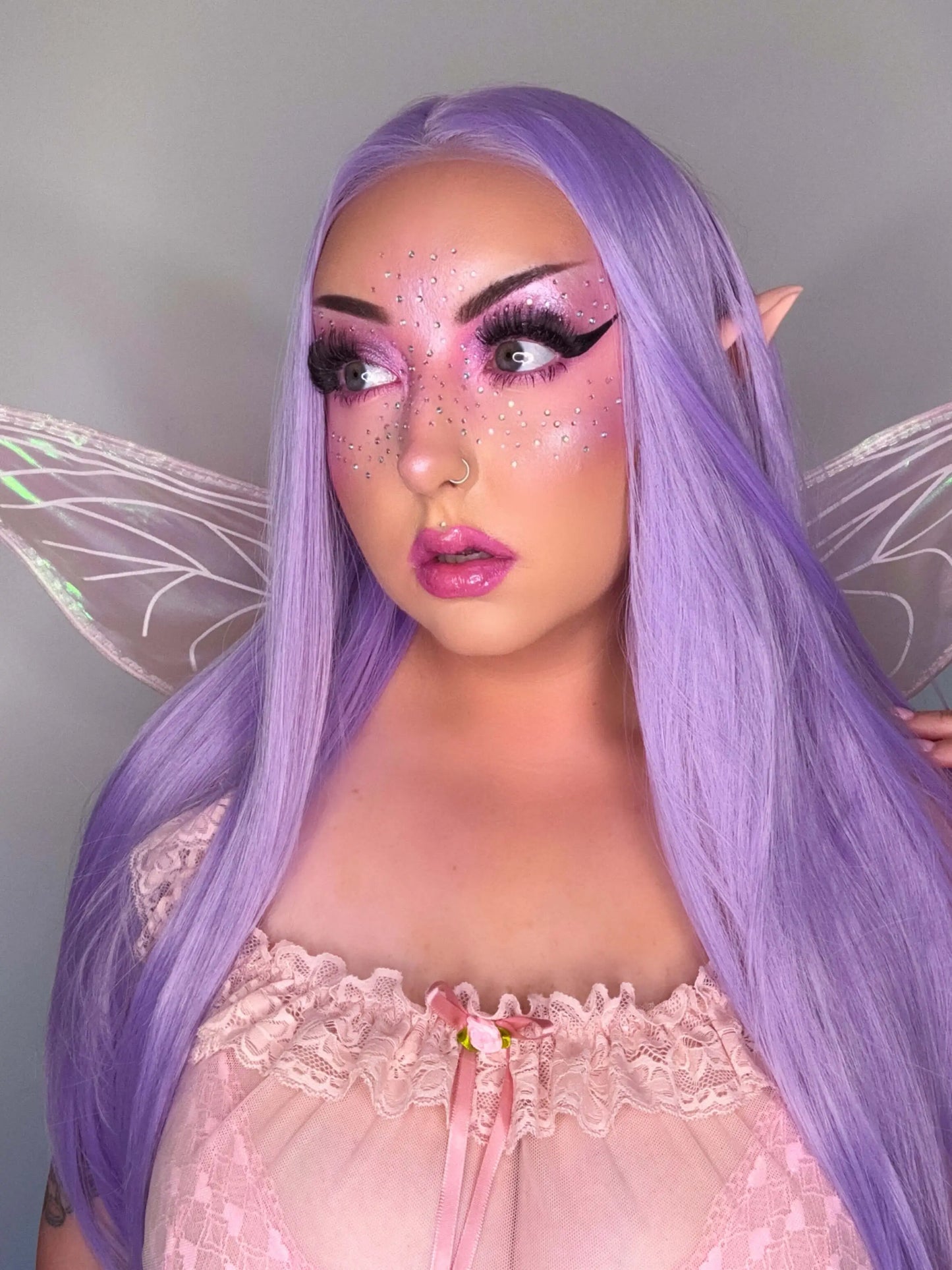 Cosplay Long Purple Lace Front Synthetic Wig – Rumi