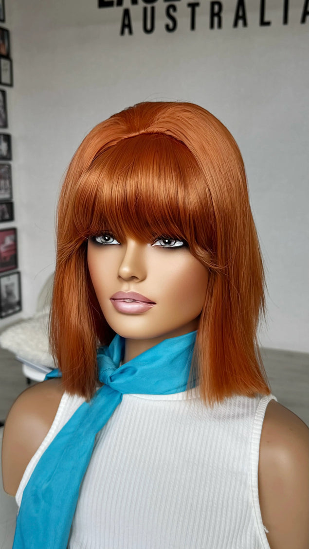 Air Hostess Orange Cosplay Wig