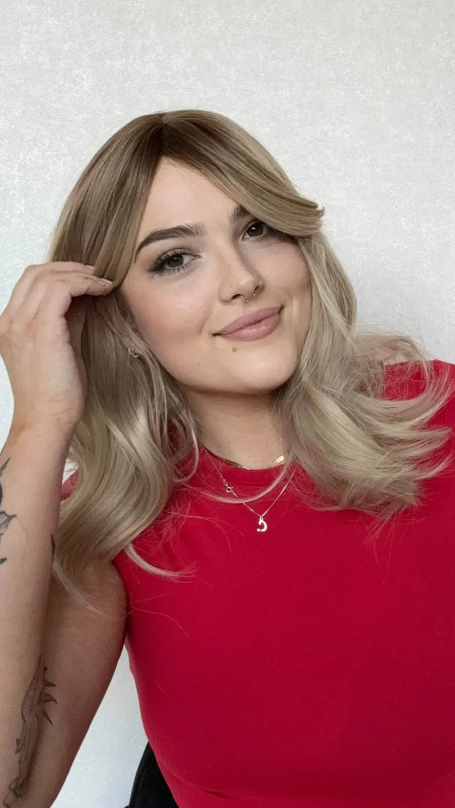Ash Blonde Balayage Synthetic Wig - Ivy
