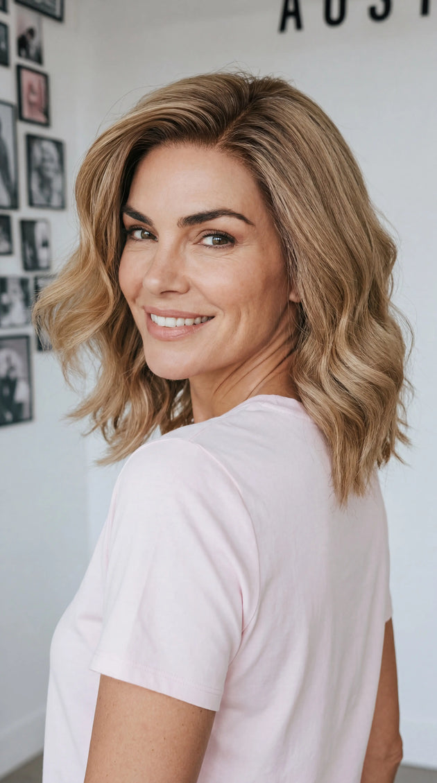14 inch - Light-weight Nautral Wavy Long Bob