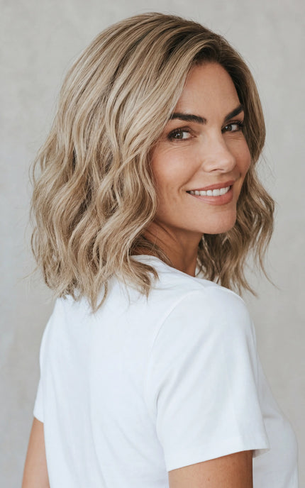 14 inch - Light-weight Nautral Wavy Long Bob