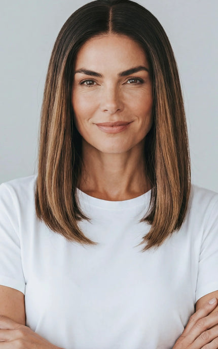 realistic lace front wig made with 100% human hair for women with hairloss, alopecia and chemotherapy.