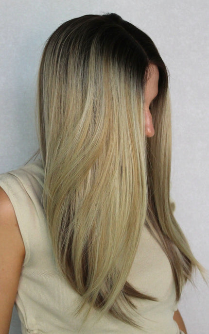 Lace Front Caramel Blonde and Brunette Synthetic – Malibu