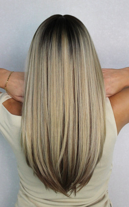 Lace Front Caramel Blonde and Brunette Synthetic – Malibu