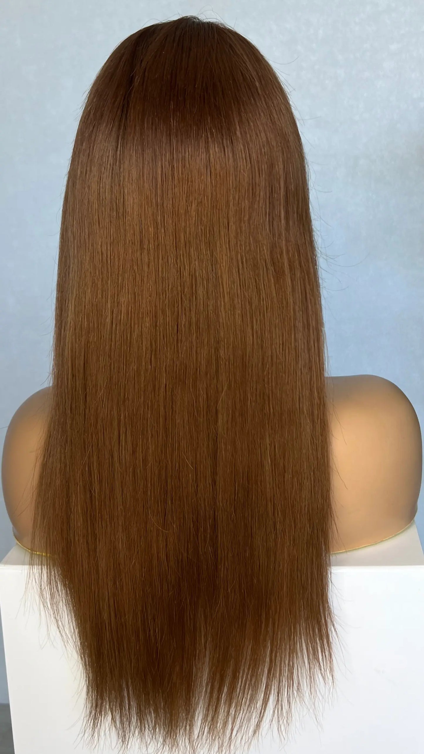 Medical Human Hair Lace Front Wig. Copper – 22 inch- Colour Name: Ginny