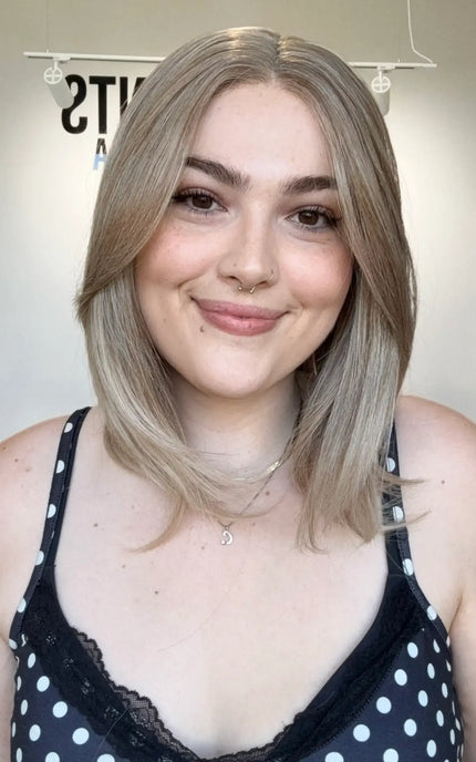 sandy blonde petite size synthetic wig for hairloss, alopecia, australia.