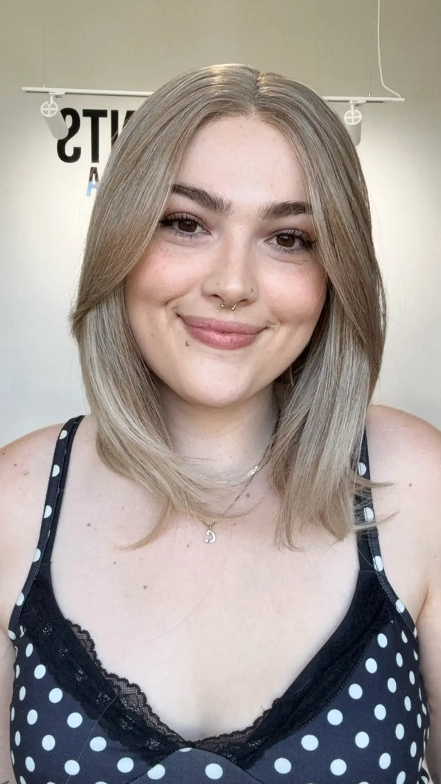 sandy blonde petite size synthetic wig for hairloss, alopecia, australia.